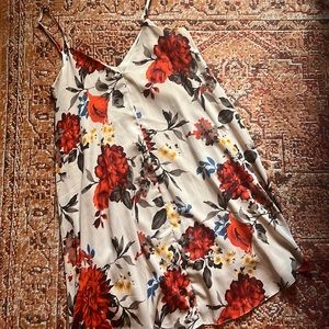 ASOS taupe floral mini dress